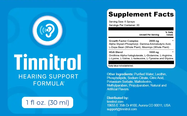 Tinnitrol Supplement Facts